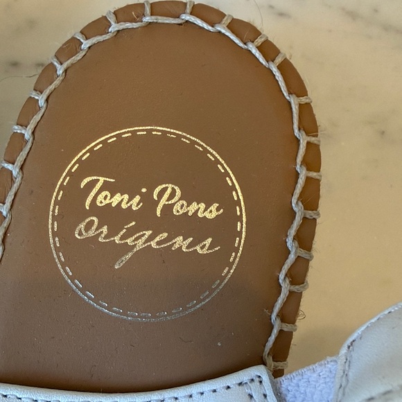 Toni Pons White Espadrille Slingback Shoes